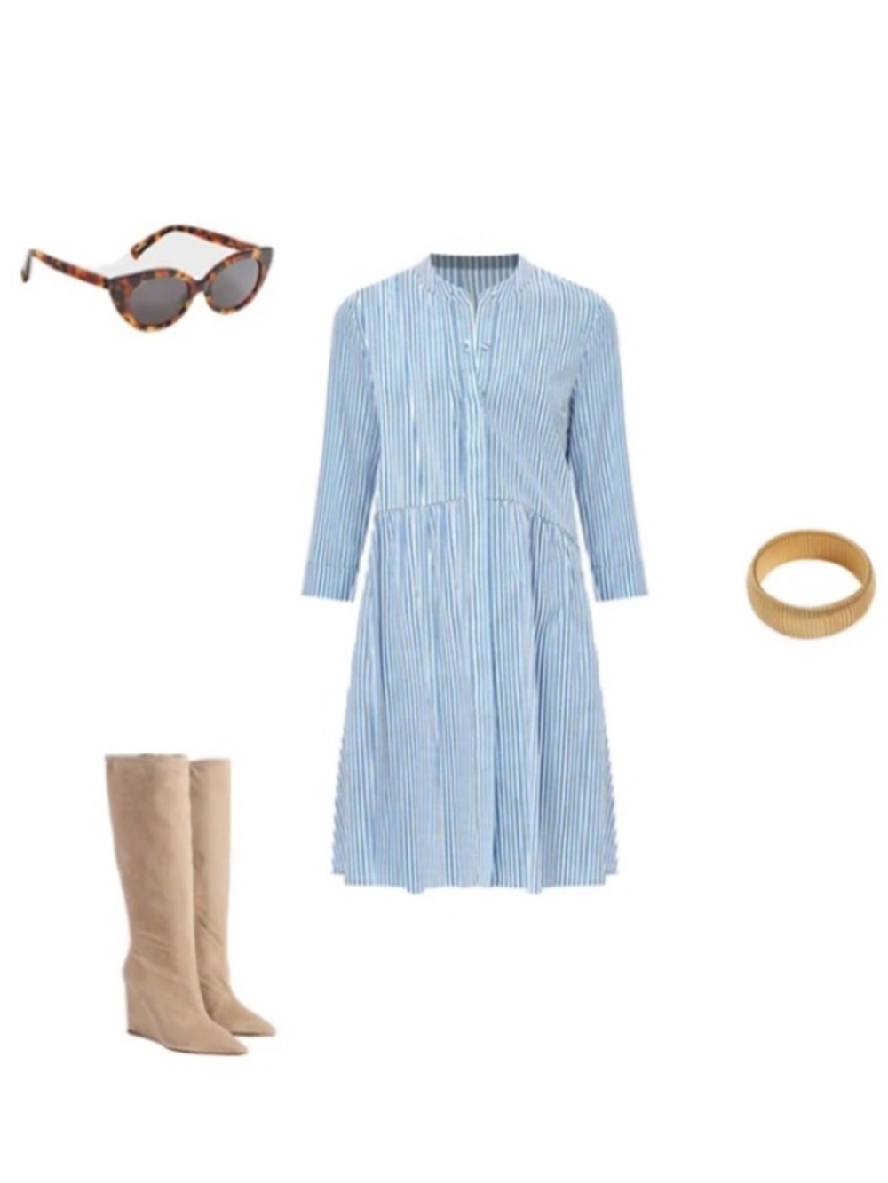 Tuckernuck Blue Stripe Royal Shirt Dress  Size Medium - Picture 10 of 13